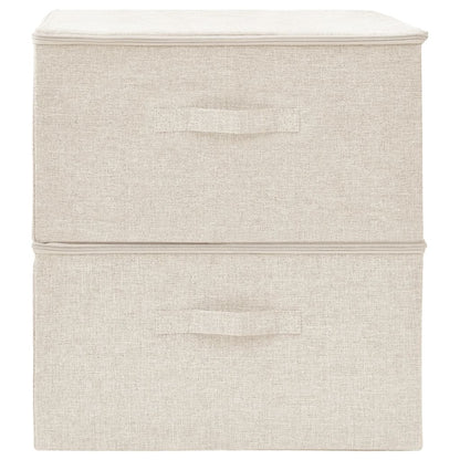 Opbergboxen 43X34X3 Cm Stof Kleurig Crème