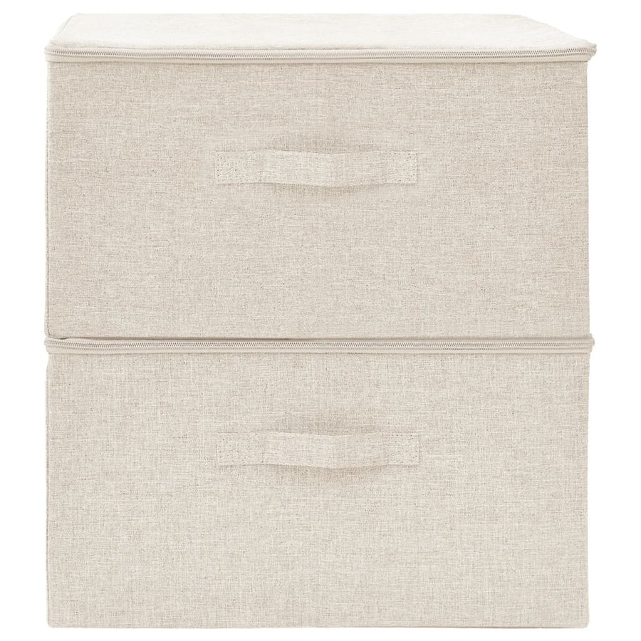 Opbergboxen 43X34X3 Cm Stof Kleurig Crème