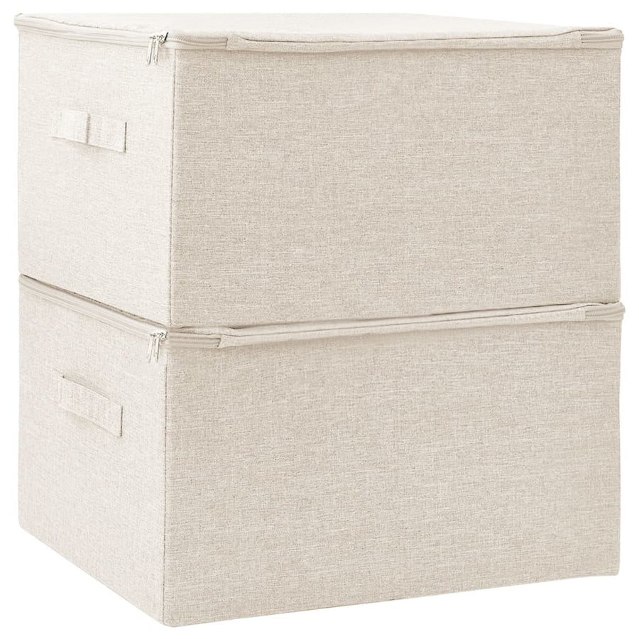 Opbergboxen 43X34X3 Cm Stof Kleurig Crème