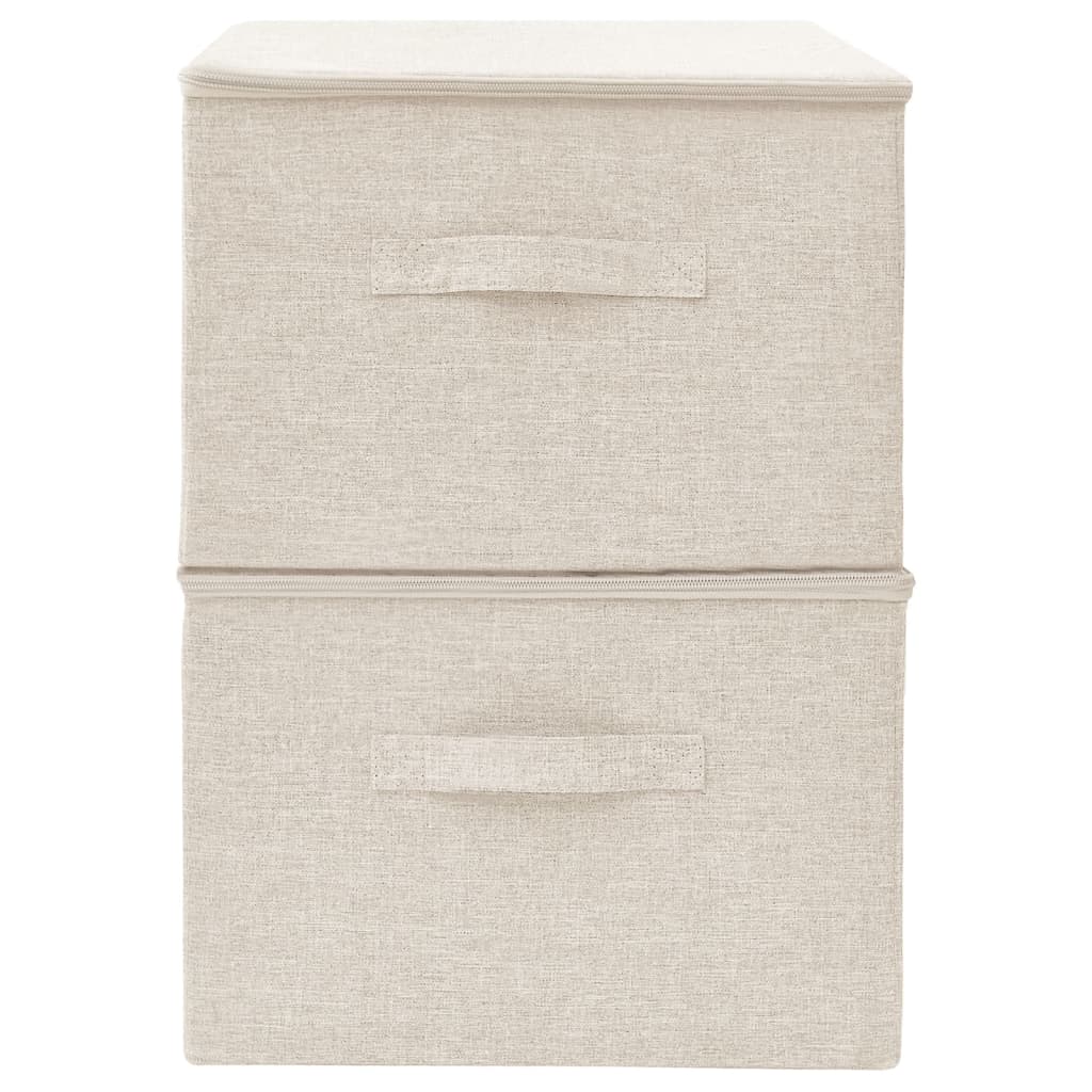 Opbergboxen 43X34X3 Cm Stof Kleurig Crème