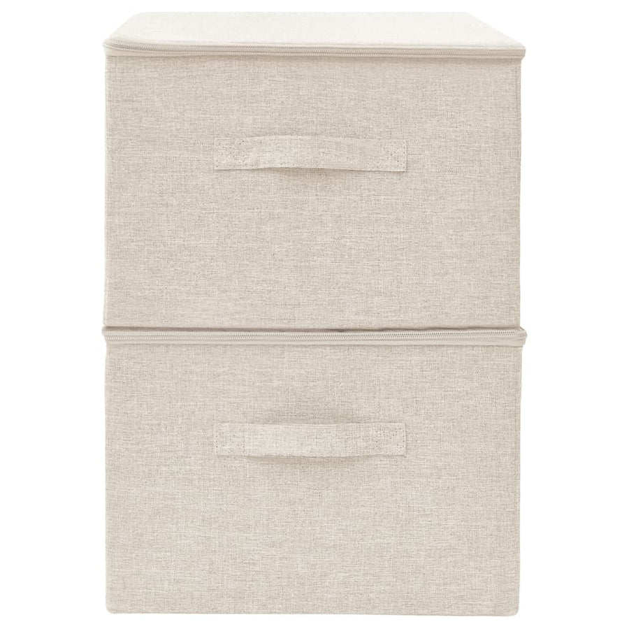 Opbergboxen 43X34X3 Cm Stof Kleurig Crème