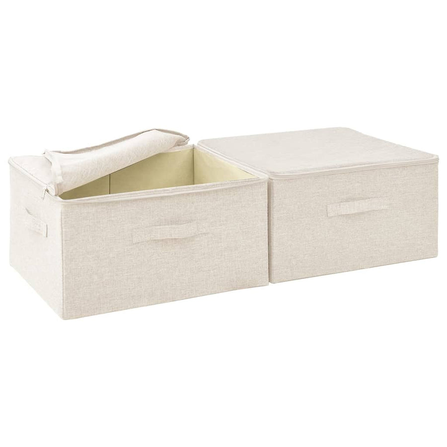 Opbergboxen 43X34X3 Cm Stof Kleurig Crème