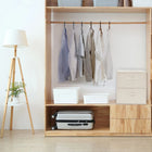 Opbergbox 2 st 43x34x23 cm stof crème
