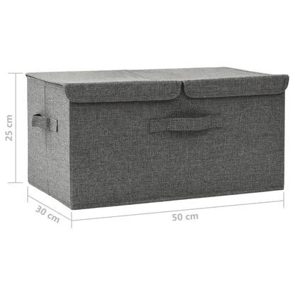 Opbergbox 50X30X25 Cm Stof Kleurig 1 Antraciet