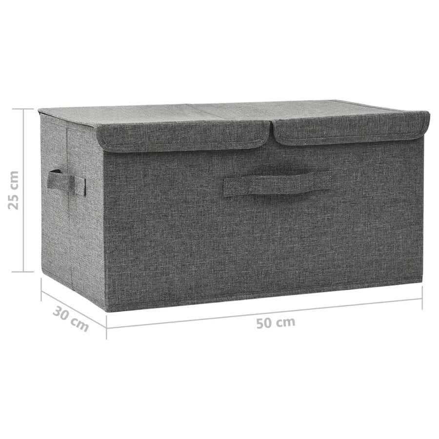 Opbergbox 50X30X25 Cm Stof Kleurig 1 Antraciet