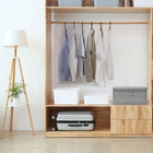 Storage box 50x30x25 cm fabric grey