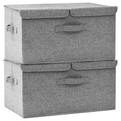 Opbergboxen 50X30X5 Cm Stof 1 2 Grijs