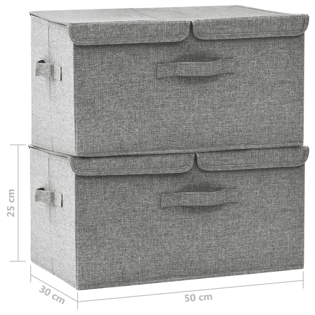 Opbergboxen 50X30X5 Cm Stof 1 2 Grijs