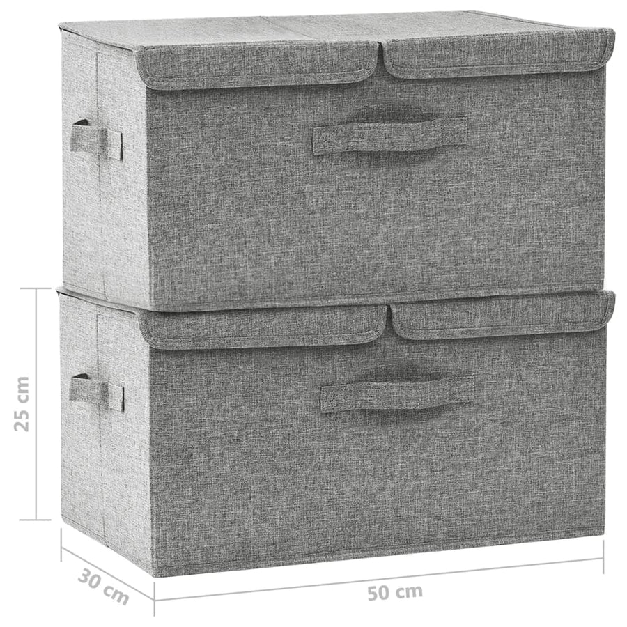 Opbergboxen 50X30X5 Cm Stof 1 2 Grijs