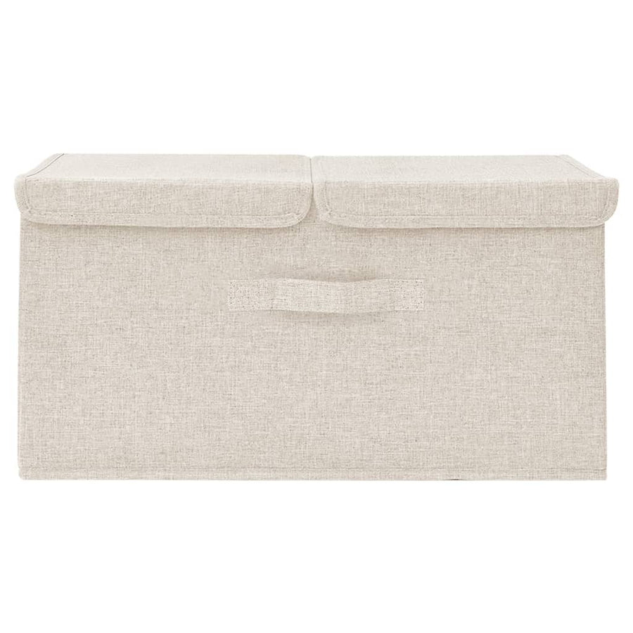 Opbergbox 50X30X25 Cm Stof Kleurig 1 Crème