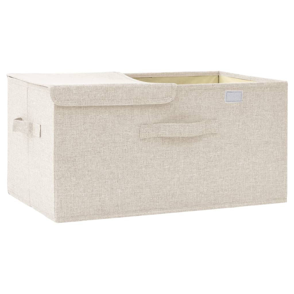 Opbergbox 50X30X25 Cm Stof Kleurig 1 Crème