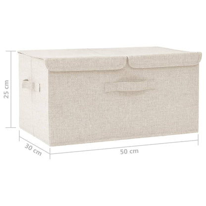 Opbergbox 50X30X25 Cm Stof Kleurig 1 Crème