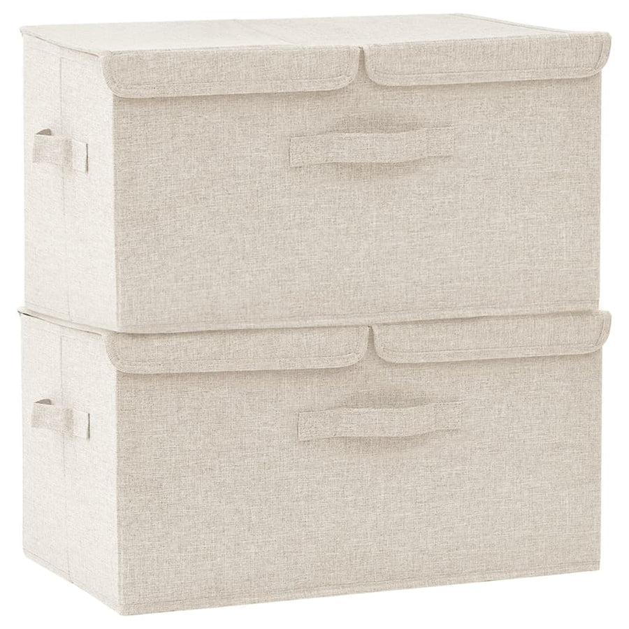 Opbergboxen 50X30X5 Cm Stof Kleurig 1 2 Crème