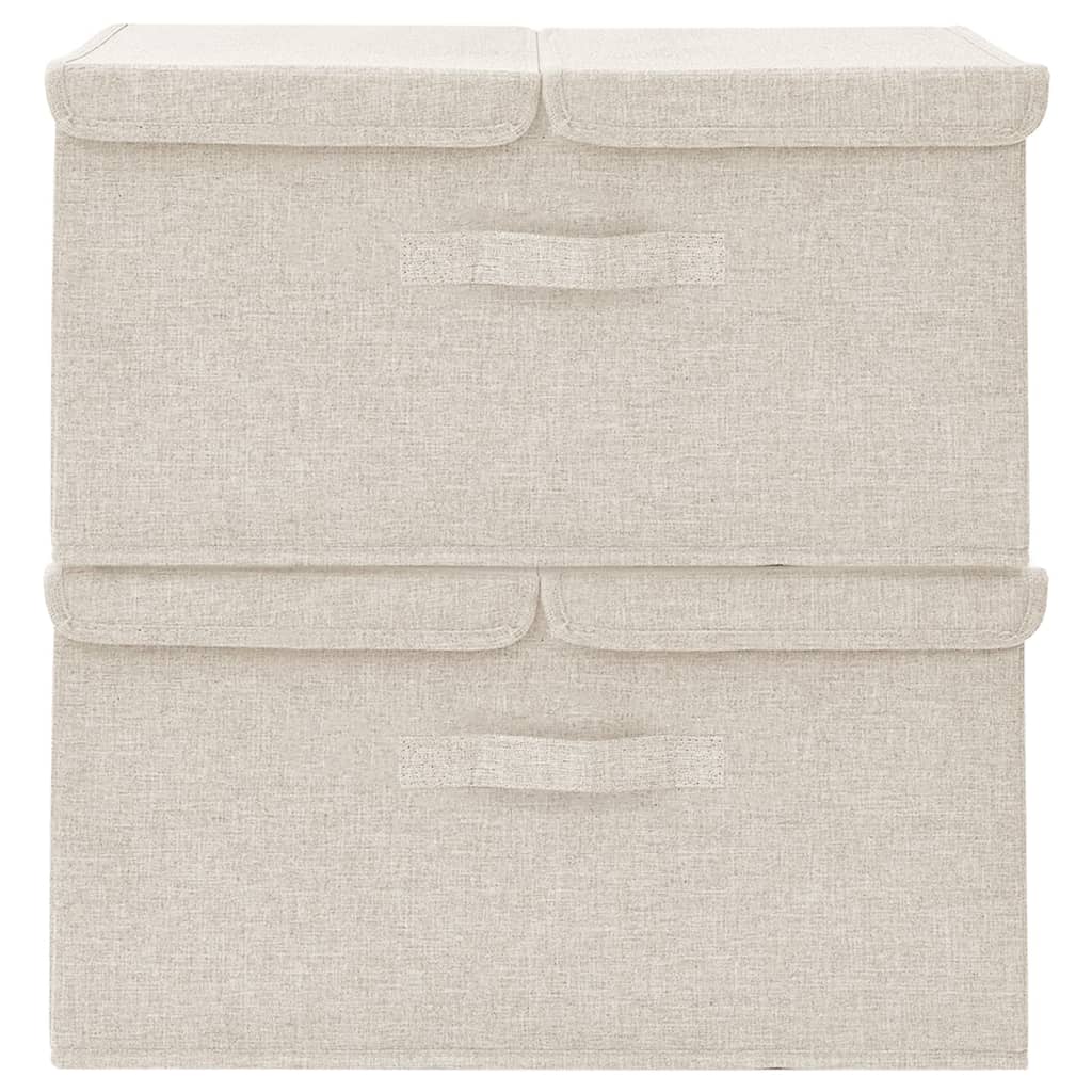 Opbergboxen 50X30X5 Cm Stof Kleurig 1 2 Crème