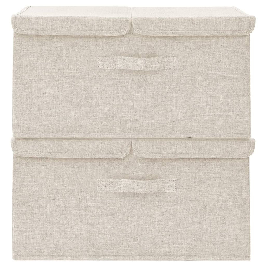 Opbergboxen 50X30X5 Cm Stof Kleurig 1 2 Crème