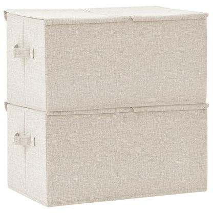 Opbergboxen 50X30X5 Cm Stof Kleurig 1 2 Crème