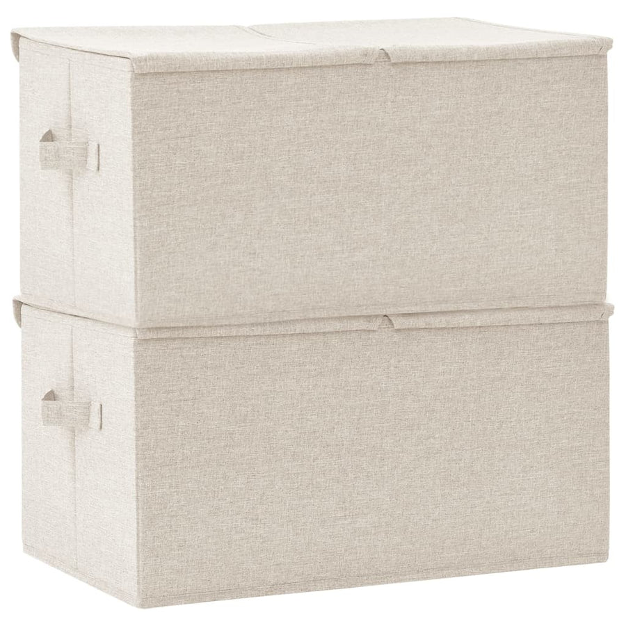 Opbergboxen 50X30X5 Cm Stof Kleurig 1 2 Crème