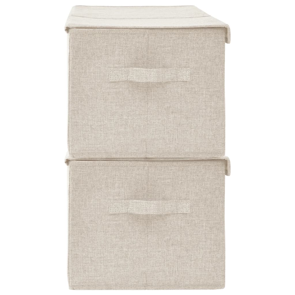 Opbergboxen 50X30X5 Cm Stof Kleurig 1 2 Crème