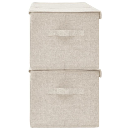Opbergboxen 50X30X5 Cm Stof Kleurig 1 2 Crème
