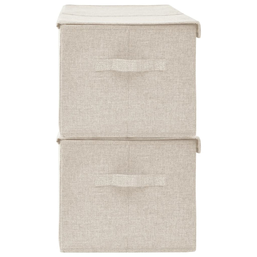 Opbergboxen 50X30X5 Cm Stof Kleurig 1 2 Crème
