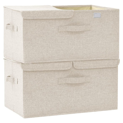 Opbergboxen 50X30X5 Cm Stof Kleurig 1 2 Crème