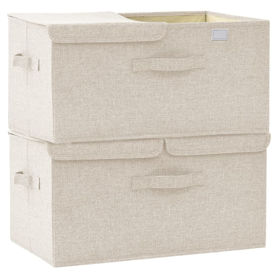 Opbergboxen 50X30X5 Cm Stof Kleurig 1 2 Crème