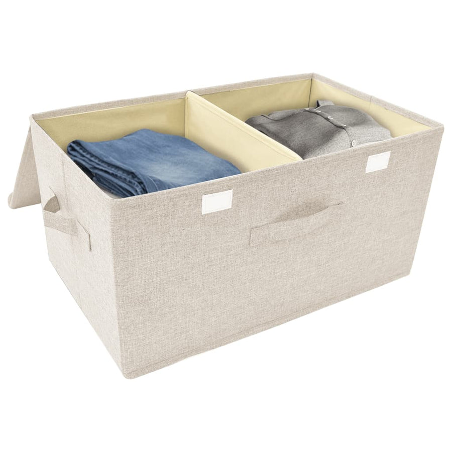 Opbergboxen 50X30X5 Cm Stof Kleurig 1 2 Crème