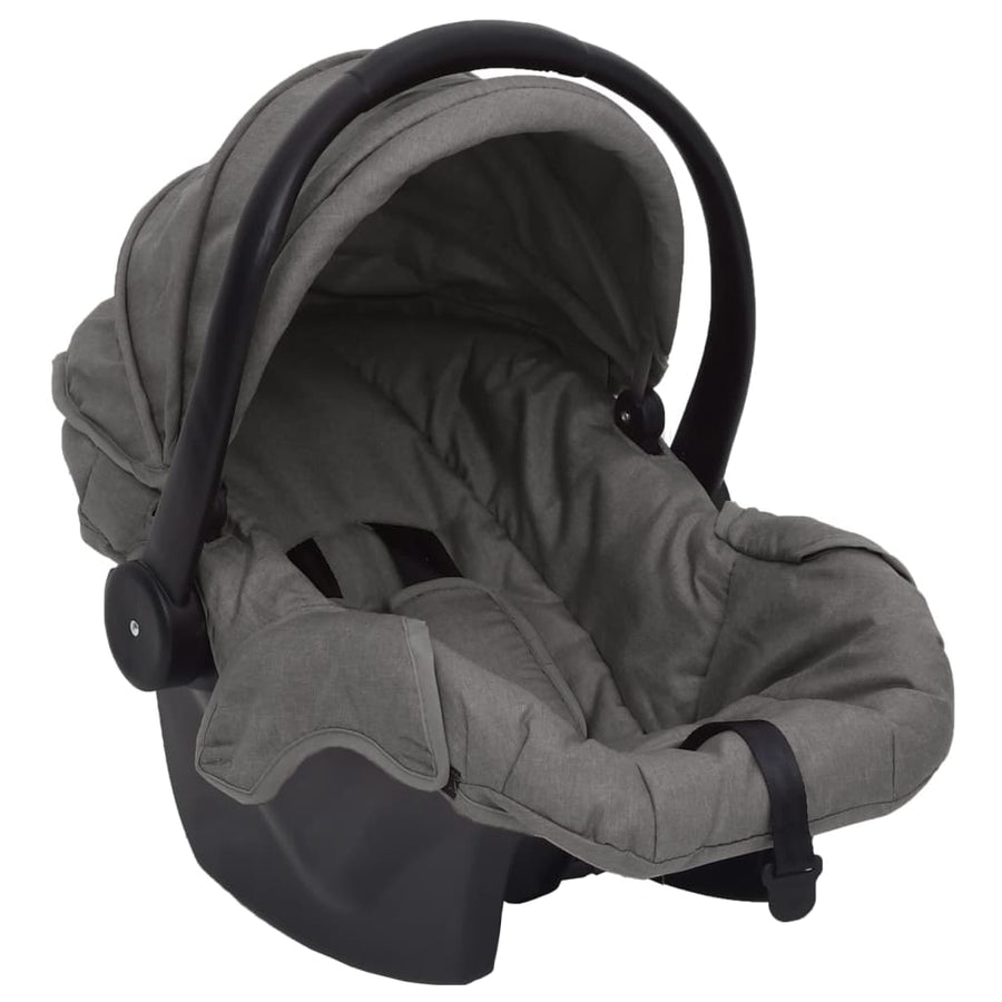 Kinderwagen Staal En Zwart Lichtgrijs 3-in-1