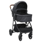 Pram 2-in-1 steel anthracite and black