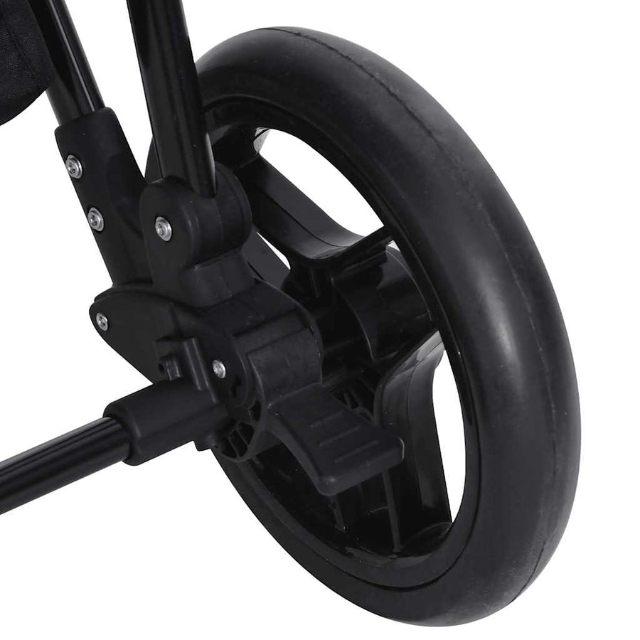 Kinderwagen 2-In-1 Staal Antracietkleurig En Zwart