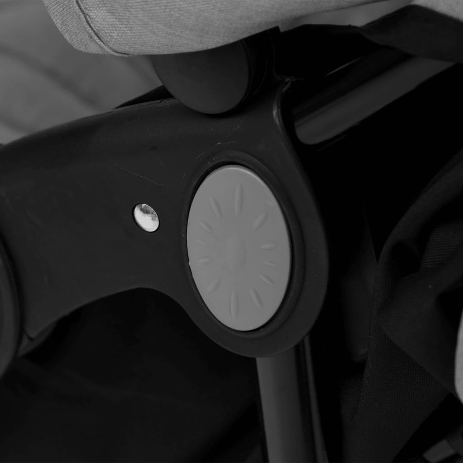 Tweelingkinderwagen Staal Lichtgrijs