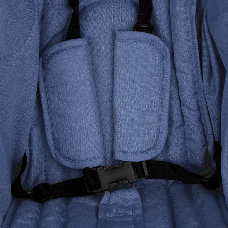 Tweelingkinderwagen staal marineblauw Marineblauw