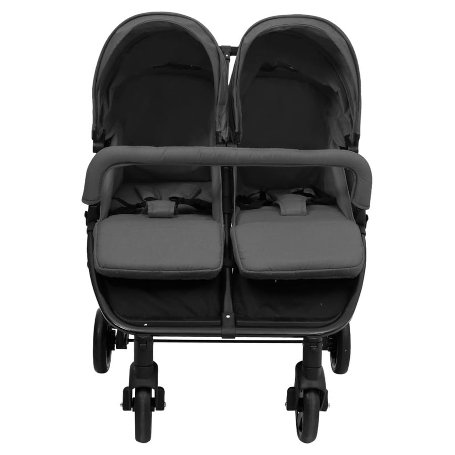 Tweelingbuggy Staal En Zwart