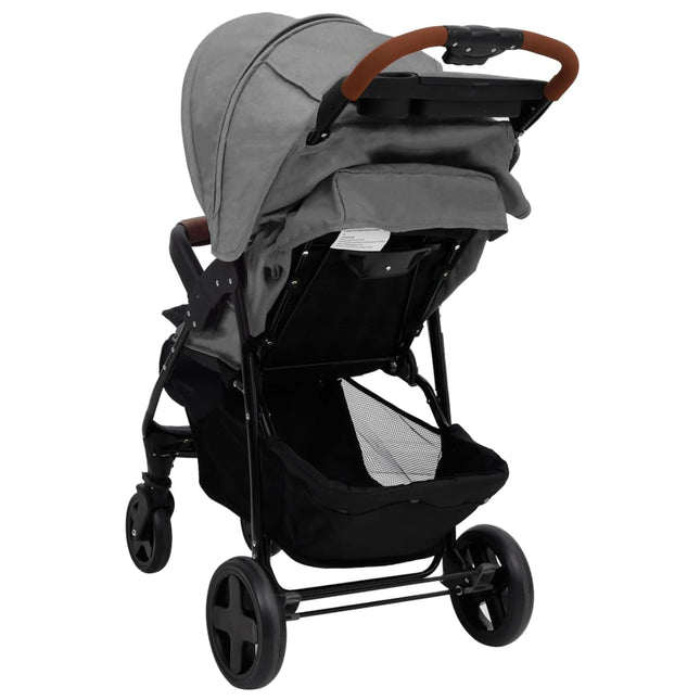 Kinderwagen 2-In-1 Staal Lichtgrijs