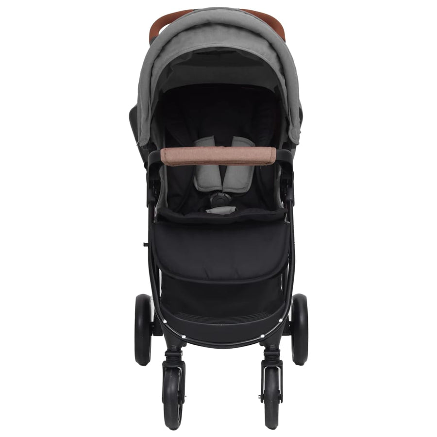 Kinderwagen 2-In-1 Staal Lichtgrijs