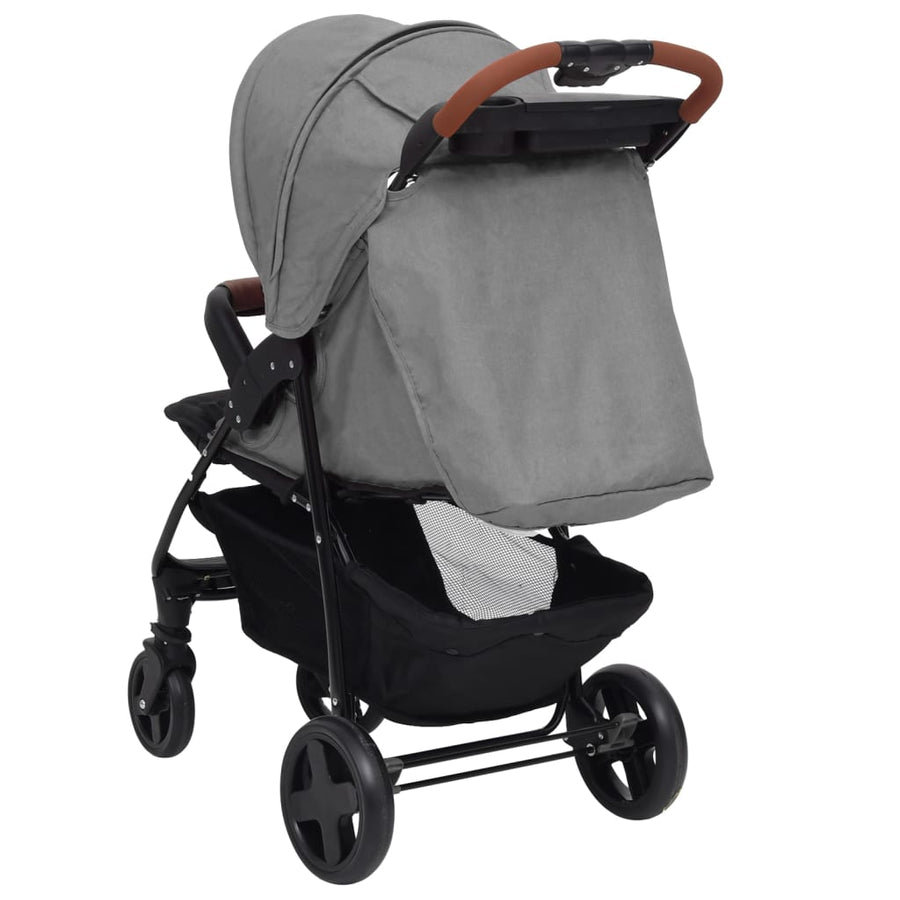 Kinderwagen 2-In-1 Staal Lichtgrijs