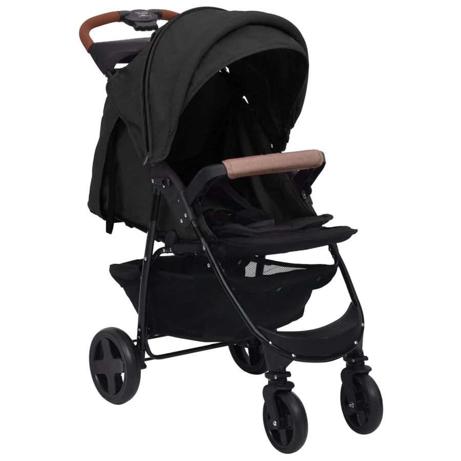 Kinderwagen Staal Kleurig Antraciet 2-in-1