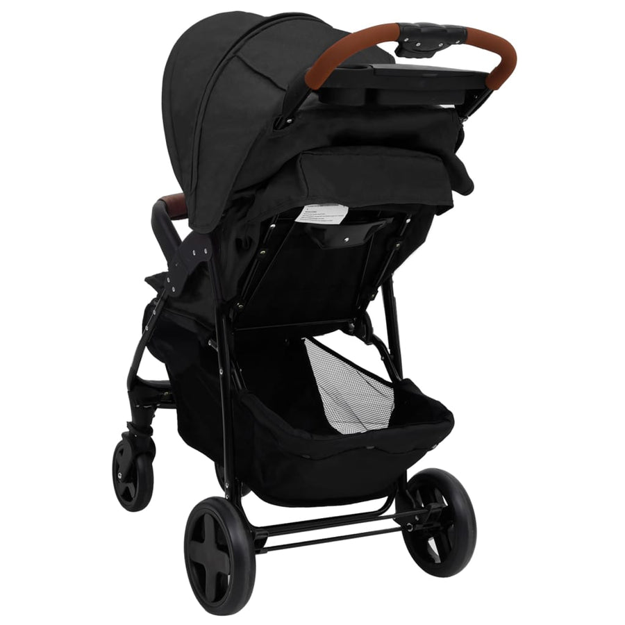 Kinderwagen Staal Kleurig Antraciet 2-in-1