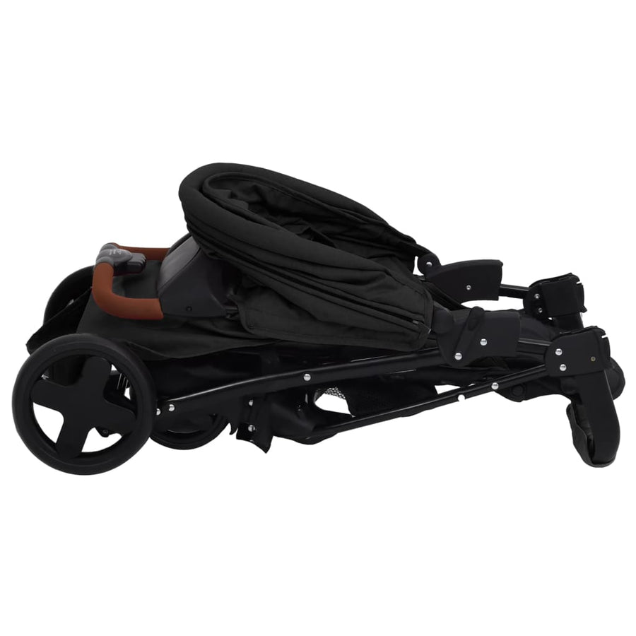 Kinderwagen Staal Kleurig Antraciet 2-in-1