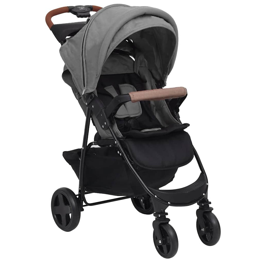 Kinderwagen 3-In-1 Staal Lichtgrijs