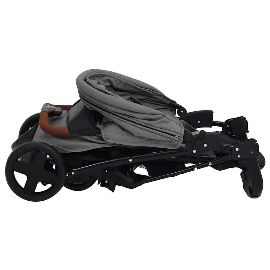 Kinderwagen 3-In-1 Staal Lichtgrijs