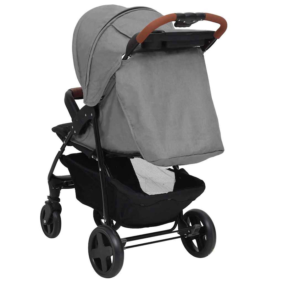 Kinderwagen 3-In-1 Staal Lichtgrijs