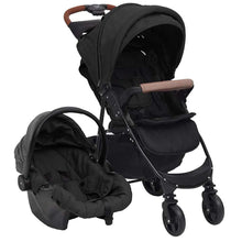 Kinderwagen 3-in-1 staal antracietkleurig