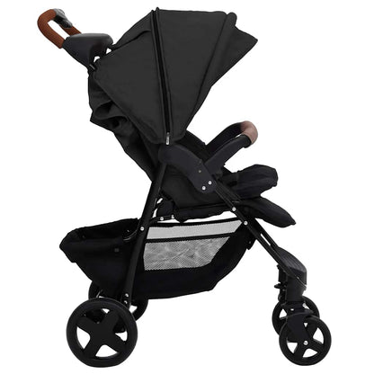 Kinderwagen 3-in-1 staal antracietkleurig