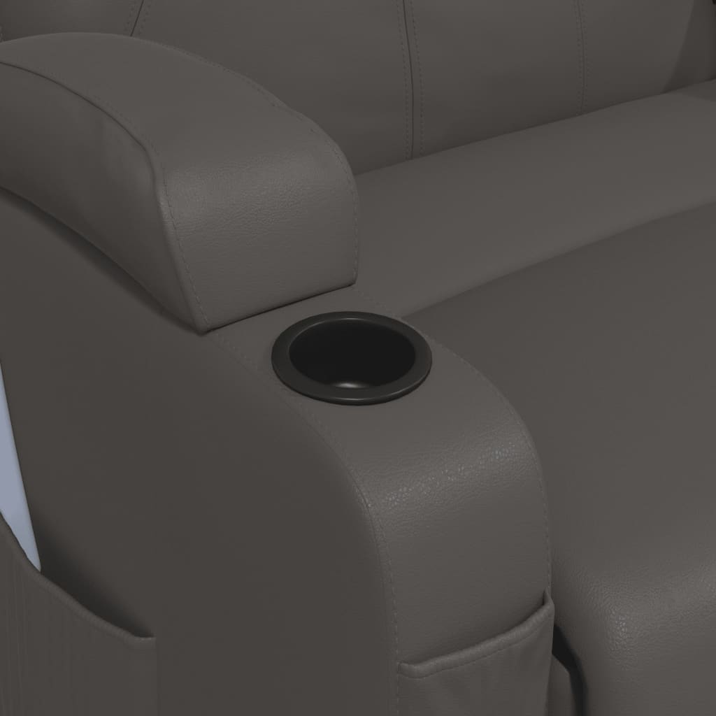 Massagestoel schommelend kunstleer antracietkleurig