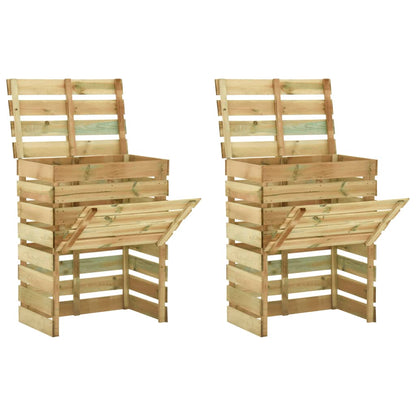 Tuincompostbakken 80X50X100 Cm Geïmpregneerd Grenenhout 2