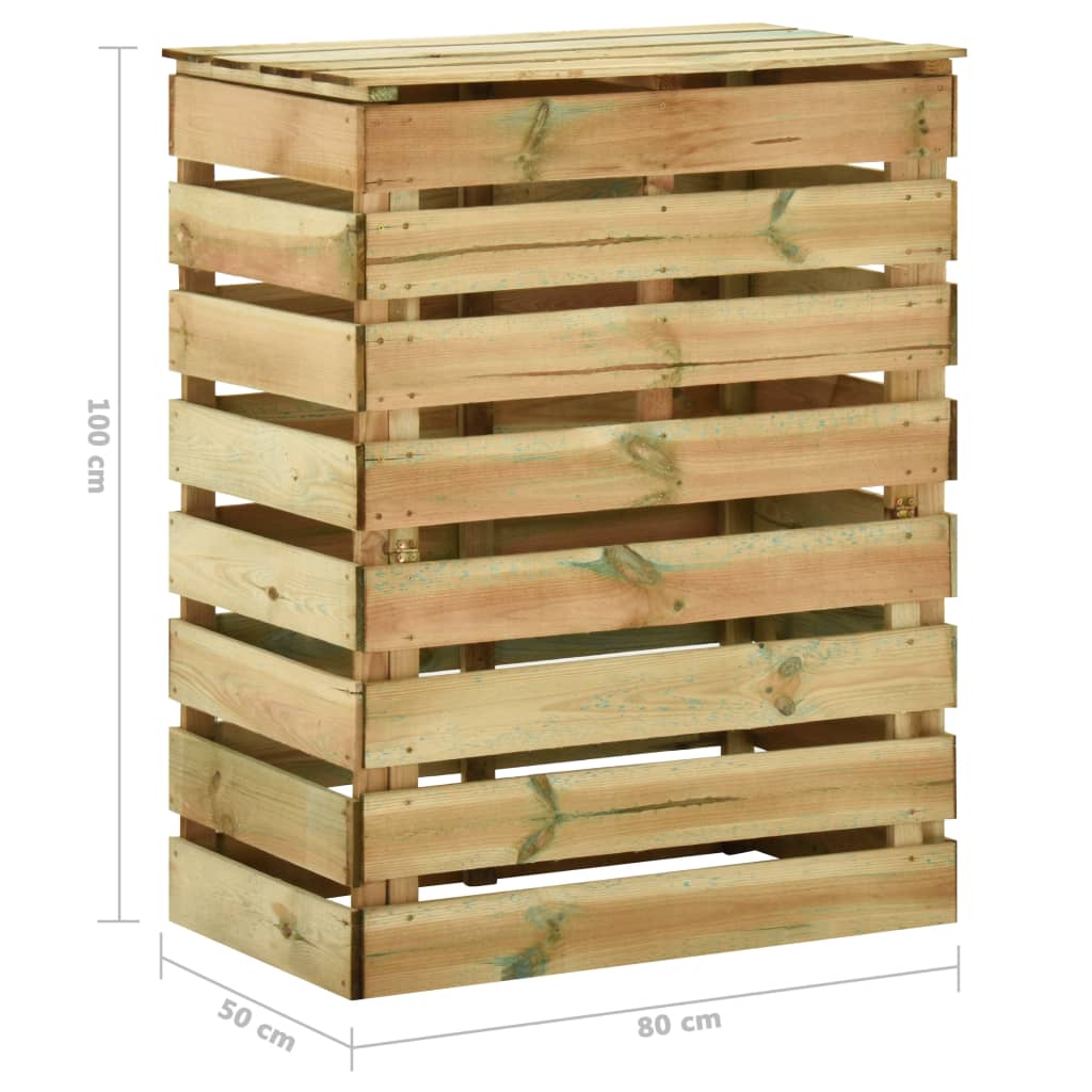 Tuincompostbakken 80X50X100 Cm Geïmpregneerd Grenenhout 3