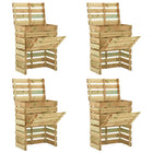 Garden compost bins 4 pcs 80x50x100 cm impregnated pine wood