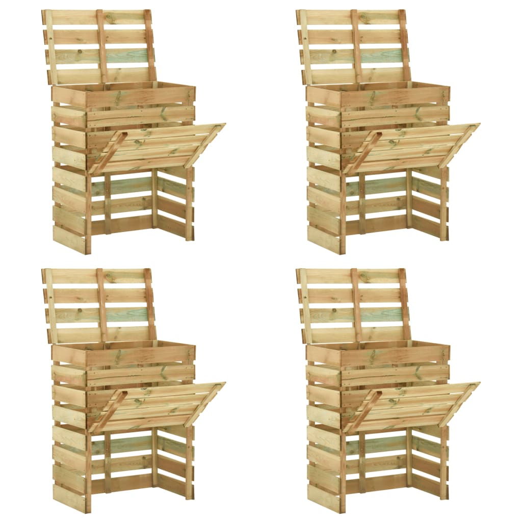 Tuincompostbakken 80X50X100 Cm Geïmpregneerd Grenenhout 4
