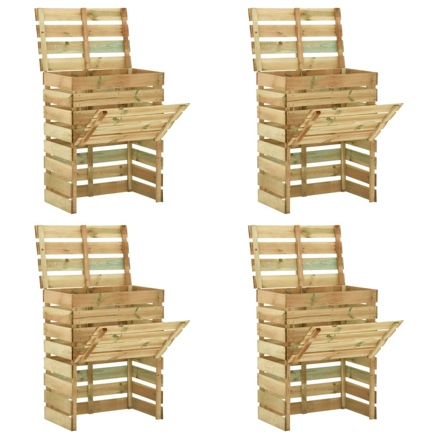 Tuincompostbakken 80X50X100 Cm Geïmpregneerd Grenenhout 4